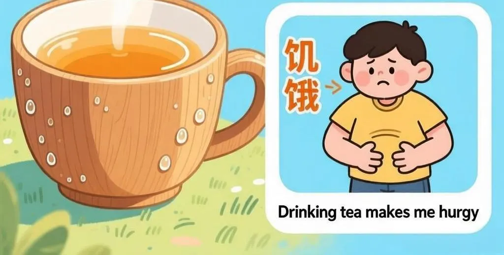 Drinking tea makes me hungry.webp