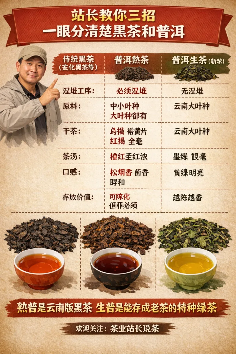 Black tea and Pu'er are not the same.webp