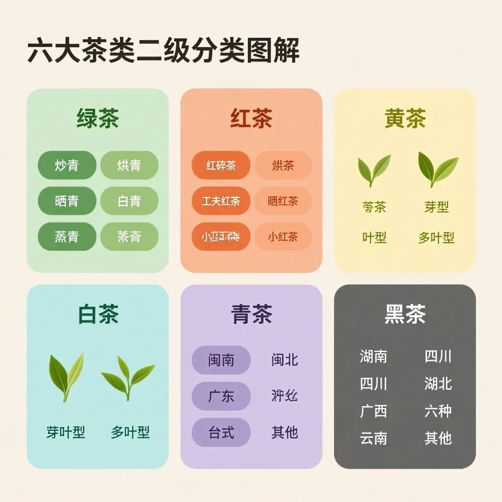 What are the standards for classifying the six major tea categories.webp